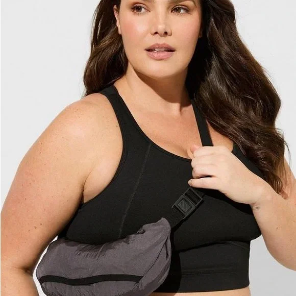 Torrid Happy Camper Satin Nylon Fanny Pack Active Jacket - Picture 2 of 13